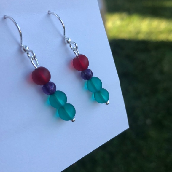 HP Handmade Little Mermaid Earrings Set of 3 Pairs - Picture 4 of 5